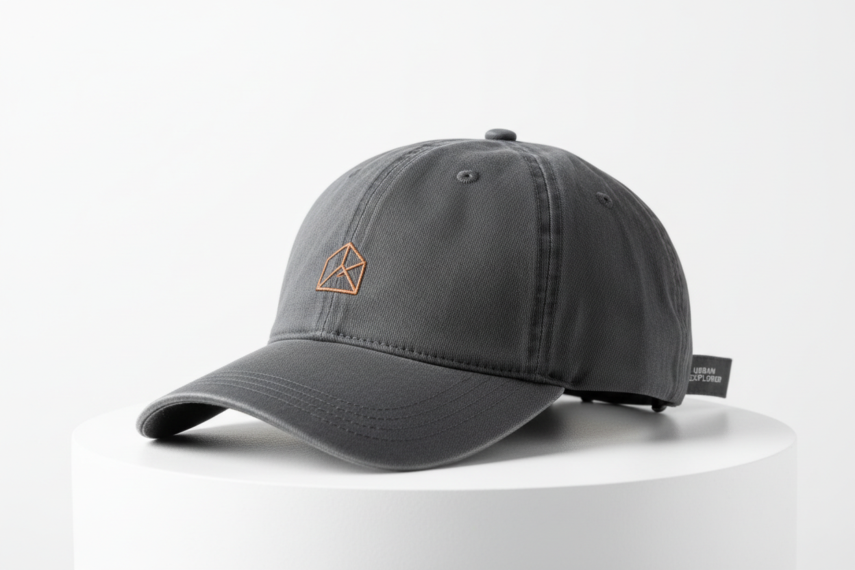Stylish classic cap on white background